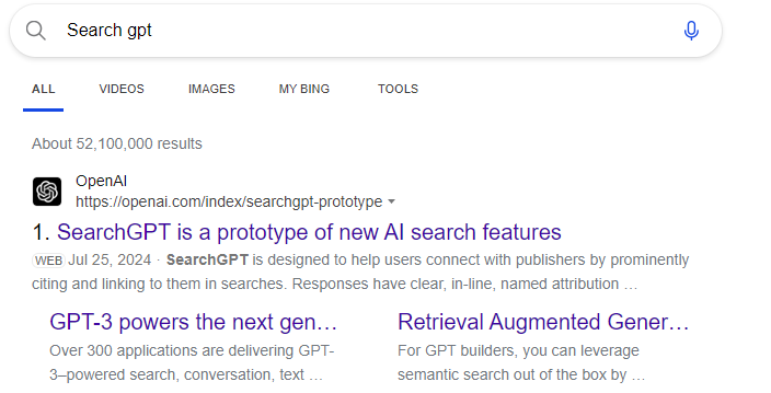 OpenAI's Search GPT