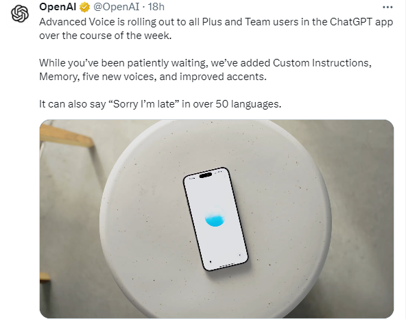 https://twitter.com/OpenAI/status/1838642444365369814