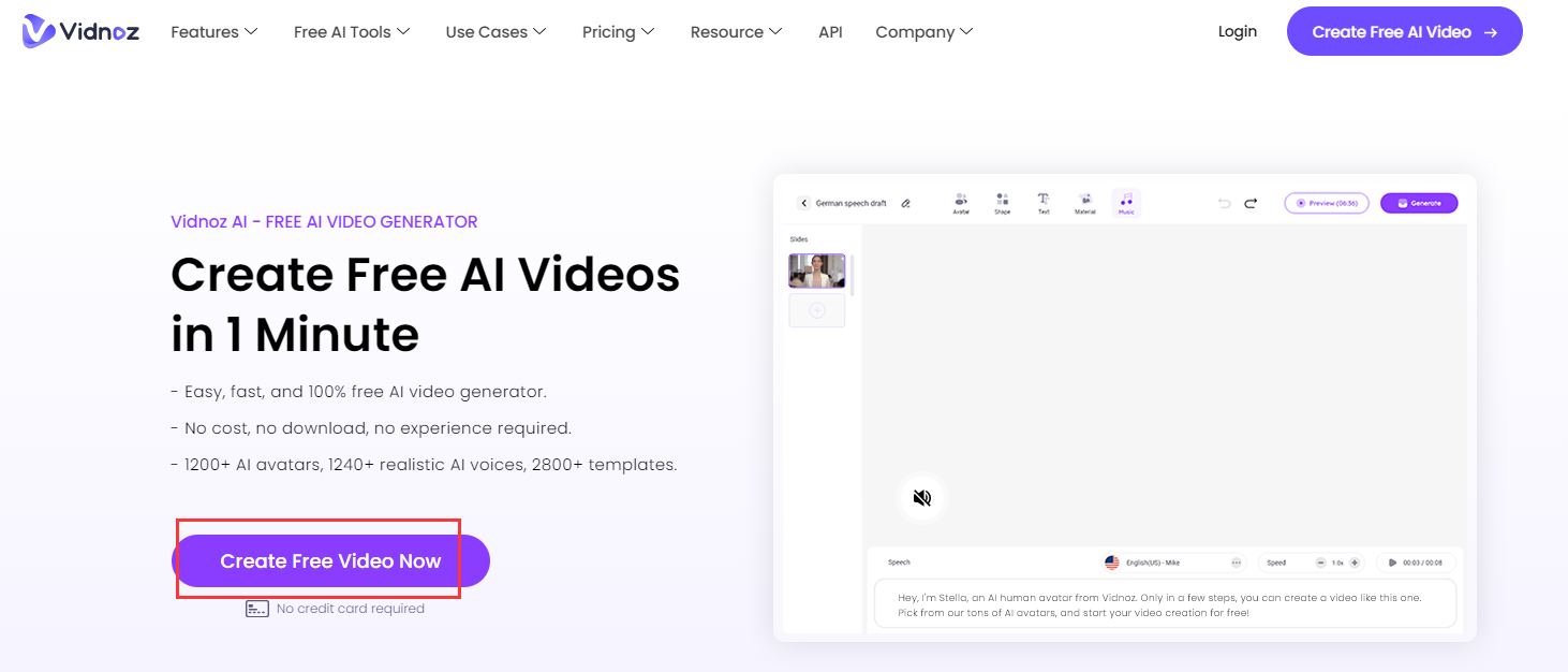 how to use Vidnoz