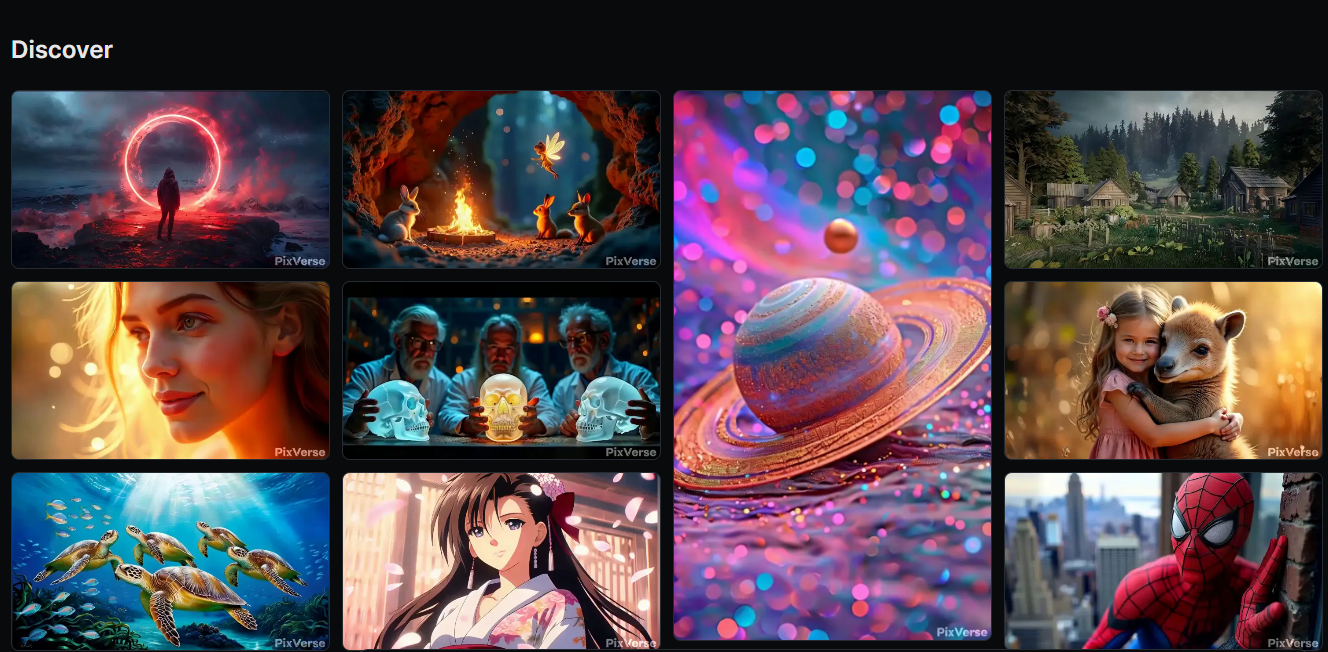 PixVerse WebUI Overhaul Discovery Pool 