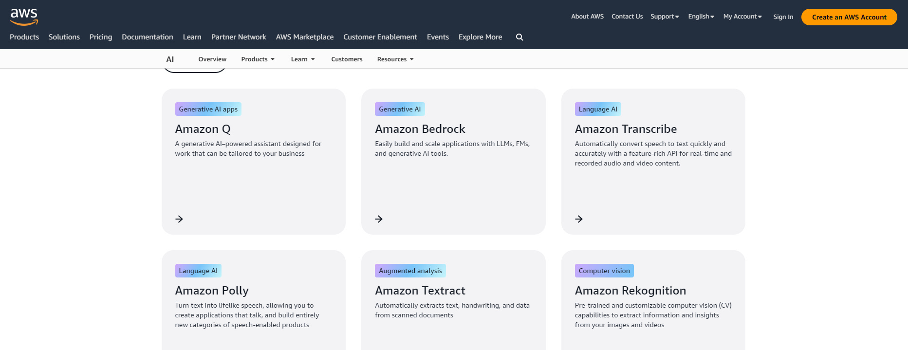 AWS AI tools