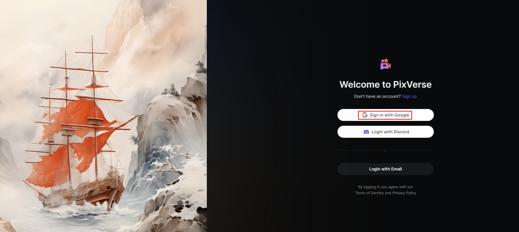 pixverse v2 login