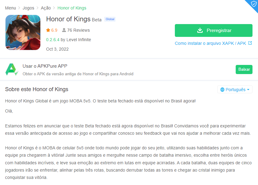 Honor of Kings da Depressão