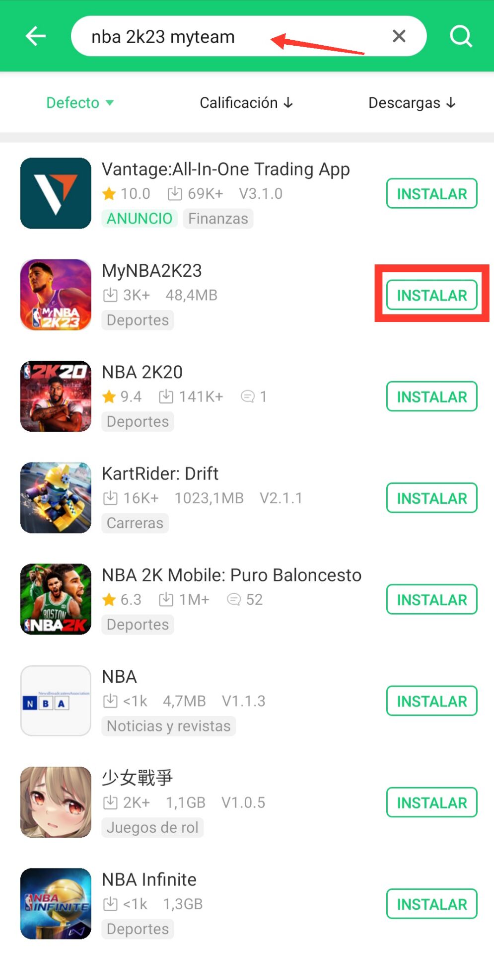 Cómo descargar NBA 2K23 MyTEAM en Android