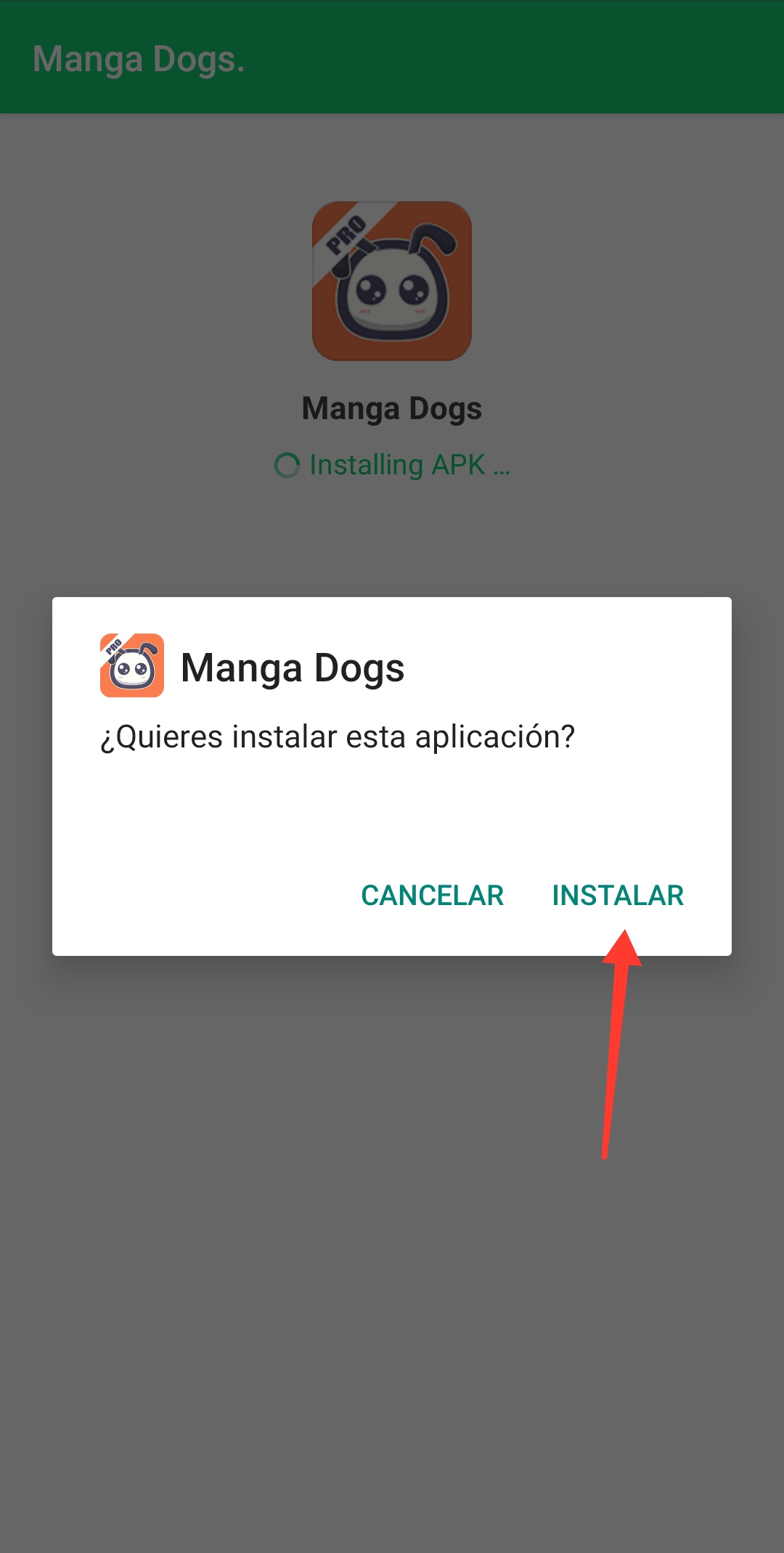 instalar Manga Dogs