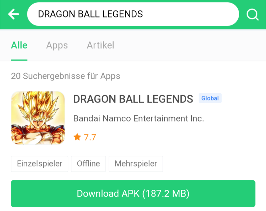 DRAGON BALL LEGENDS herunterladen