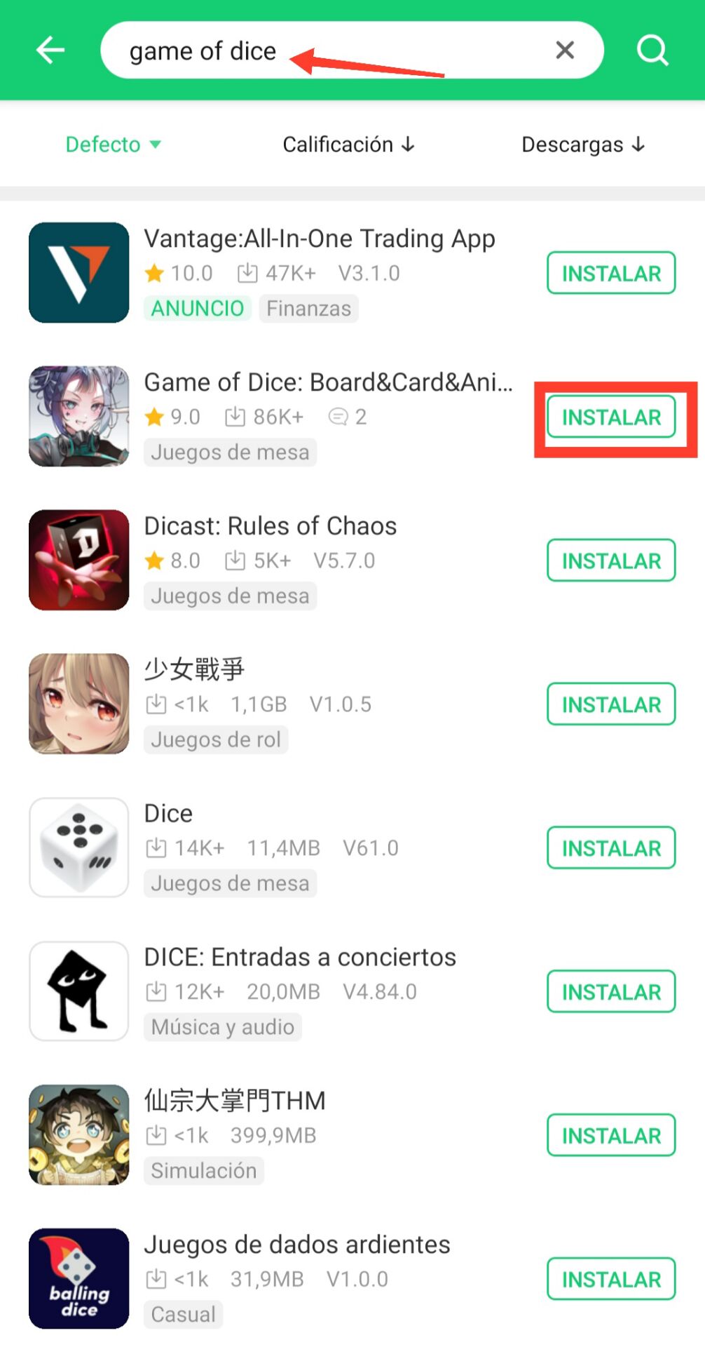 descargar Game of Dice
