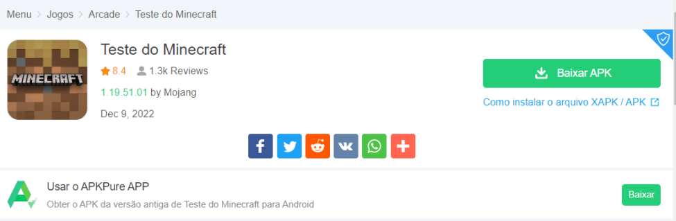 Como Baixar Minecraft PE Original da Play Store de Graça 