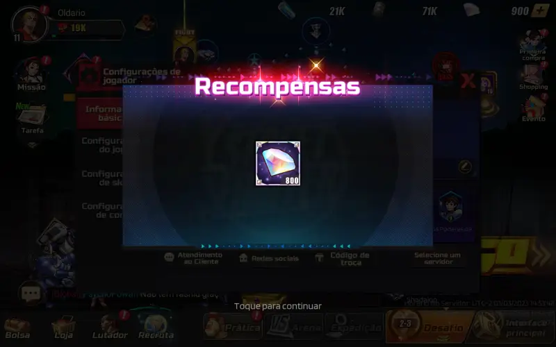 Cómo canjear códigos en Street Fighter: Duel