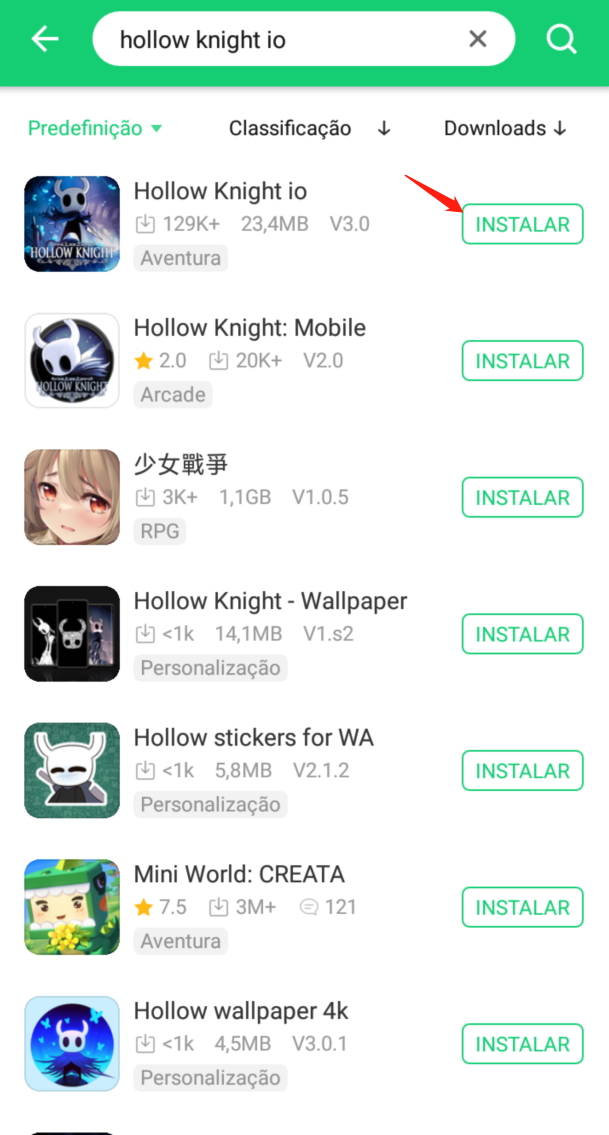 baixar Hollow Knight io no Android