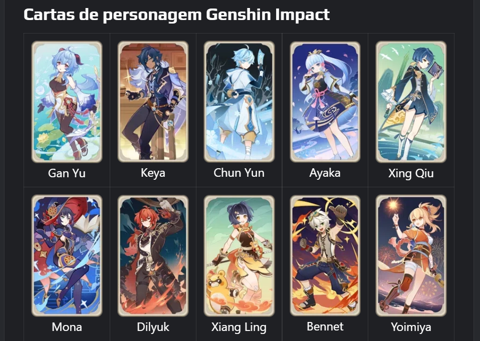 Genshin Impact, Versão 3.3: Hora de um jogo de cartas! - Epic Games Store