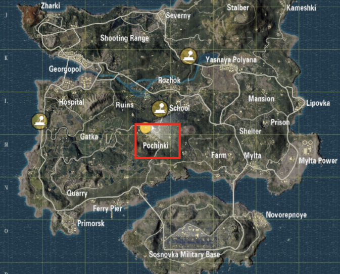 PUBG MOBILE Map Guide - Erangel - Pochinki