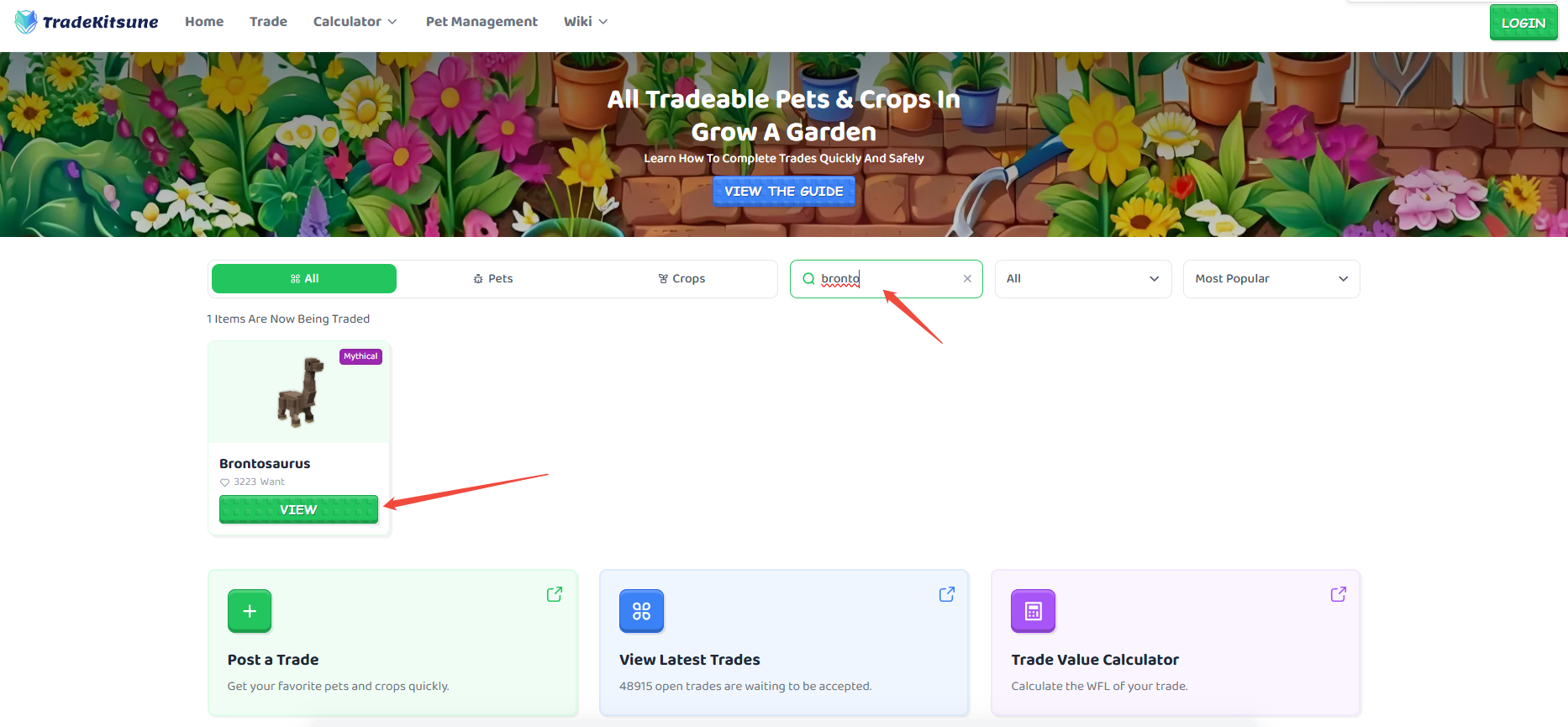 grow a garden trading website