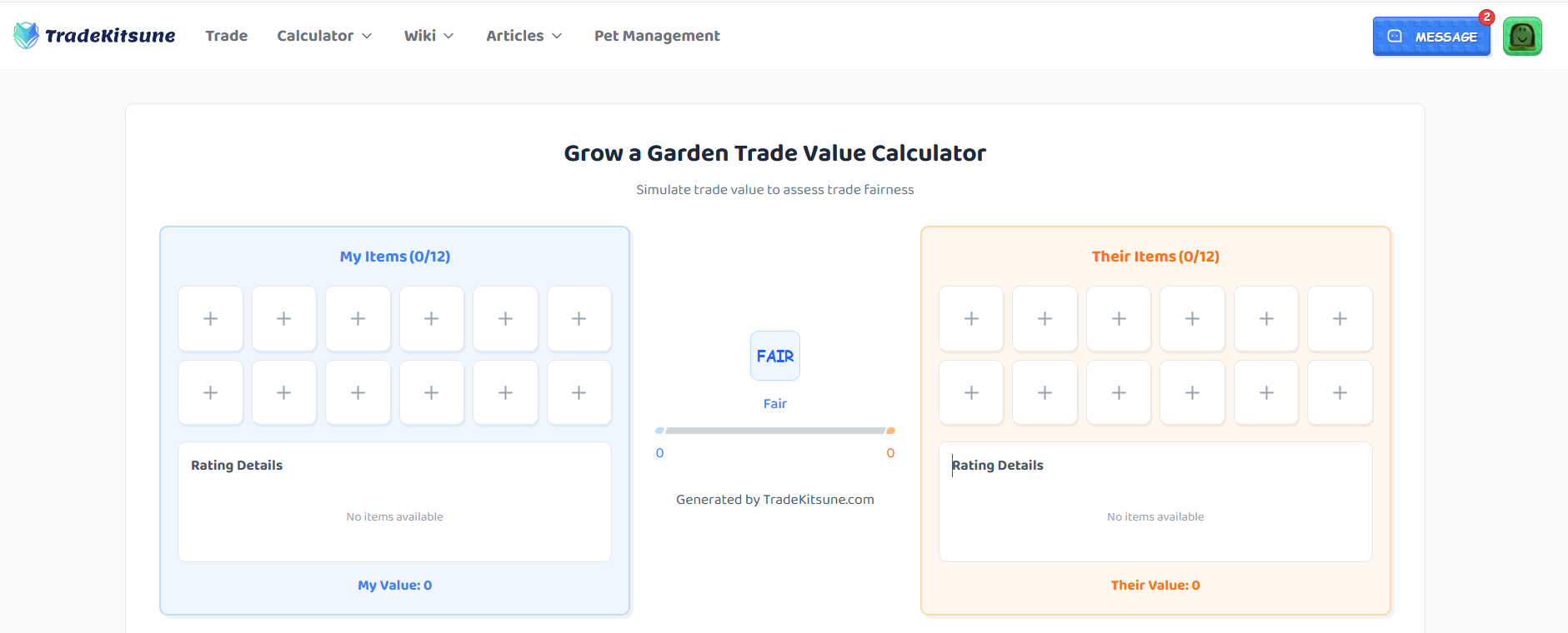 grow a garden trading calculator