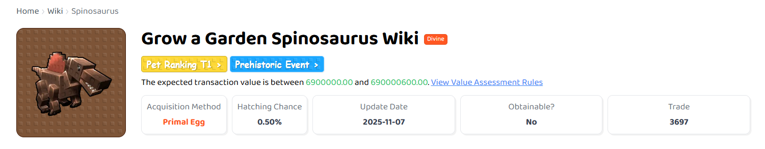 grow a garden spinosaurus