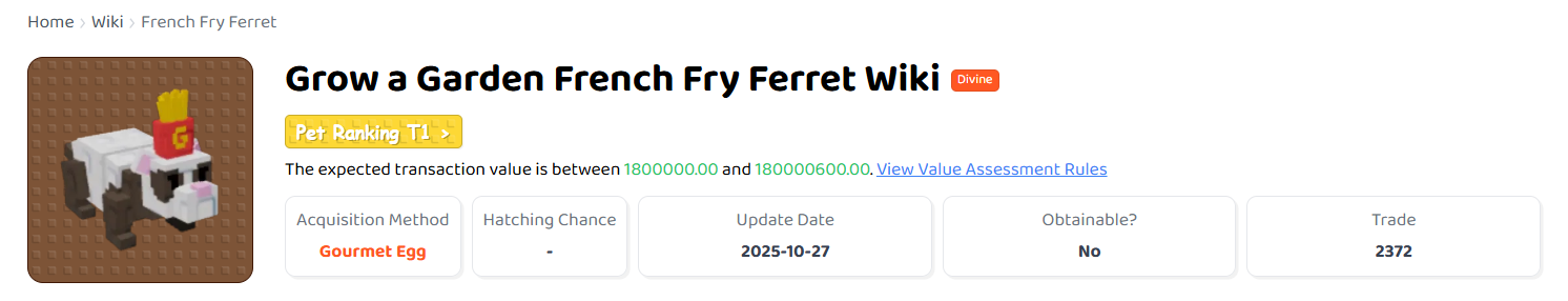 grow a garden french fry ferret pet