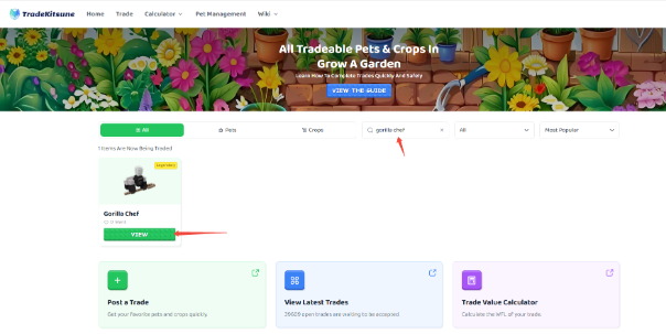 Gorilla Chef grow a garden trade