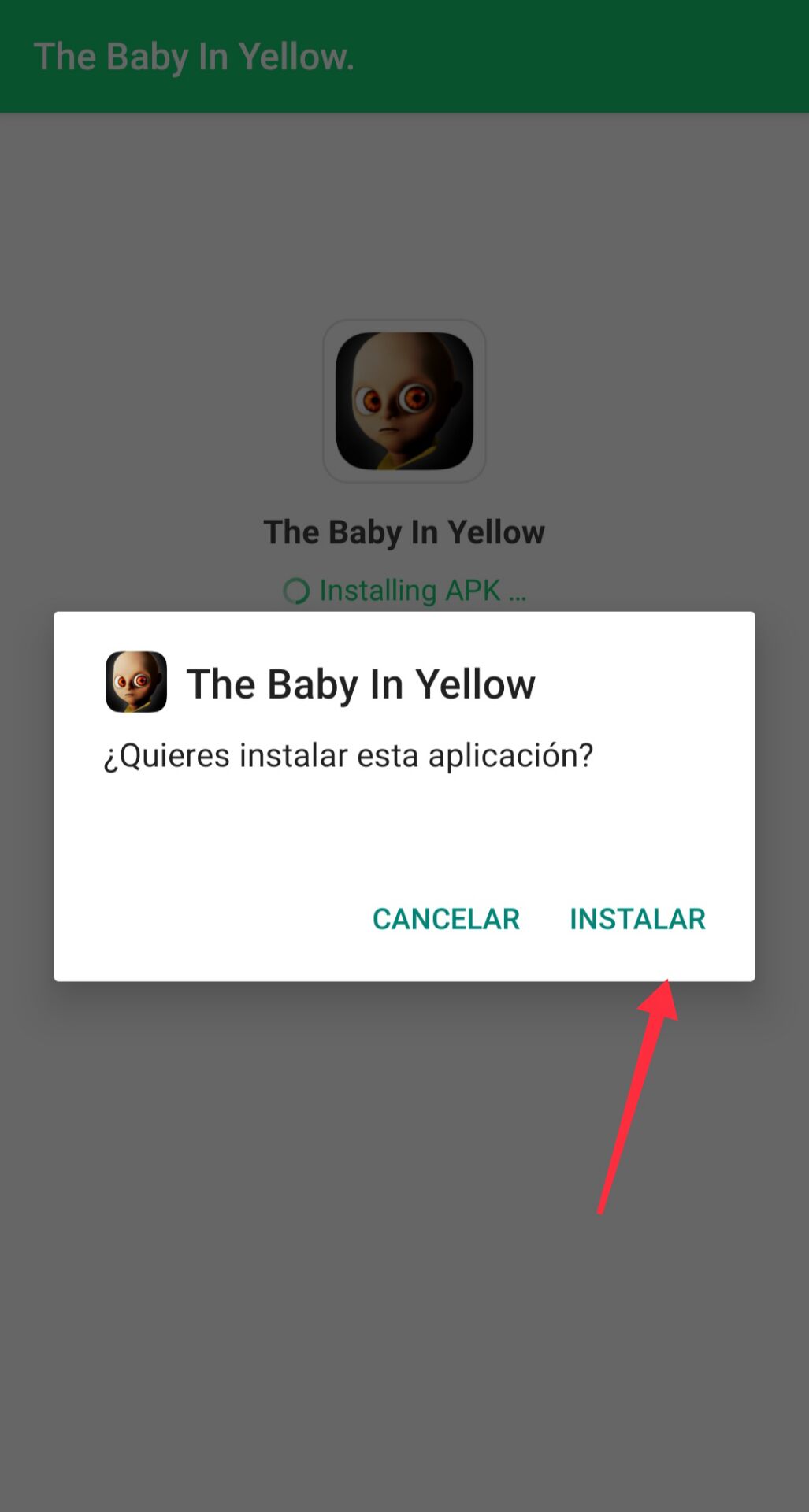 Cómo descargar El bebé de amarillo en Android