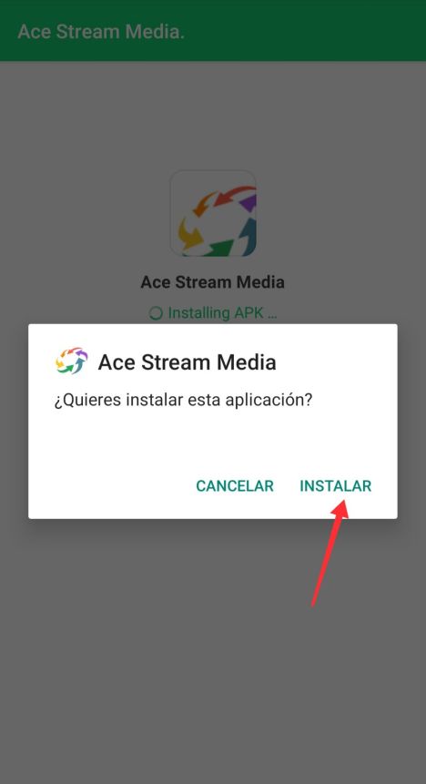 descargar y usar Ace Stream Android