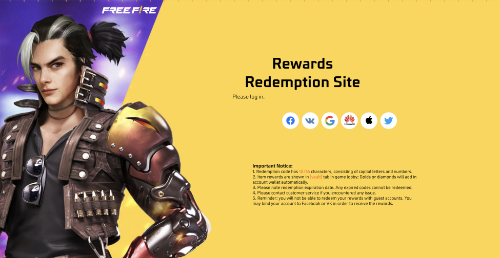 Free Fire Redeem Codes in December 2023