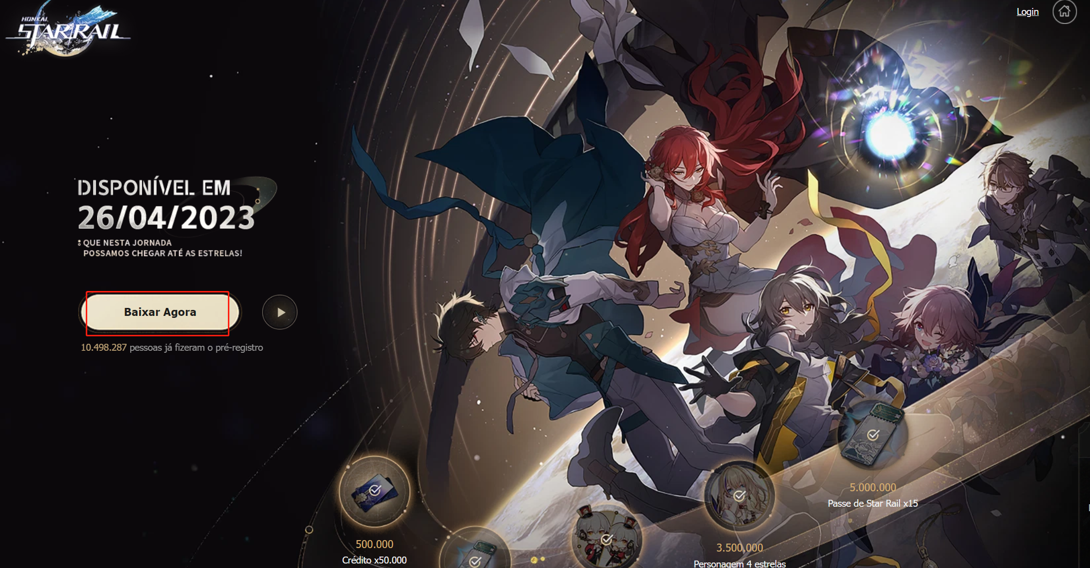 baixar Honkai: Star Rail no celular e PC