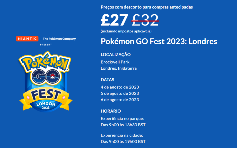 Jogabilidade do evento – Pokémon GO Fest 2023: Osaka