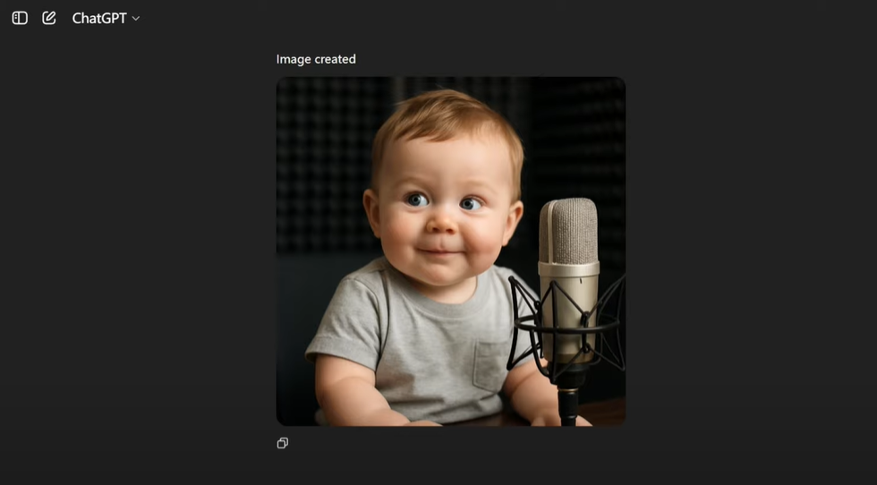 talking baby podcast with AI