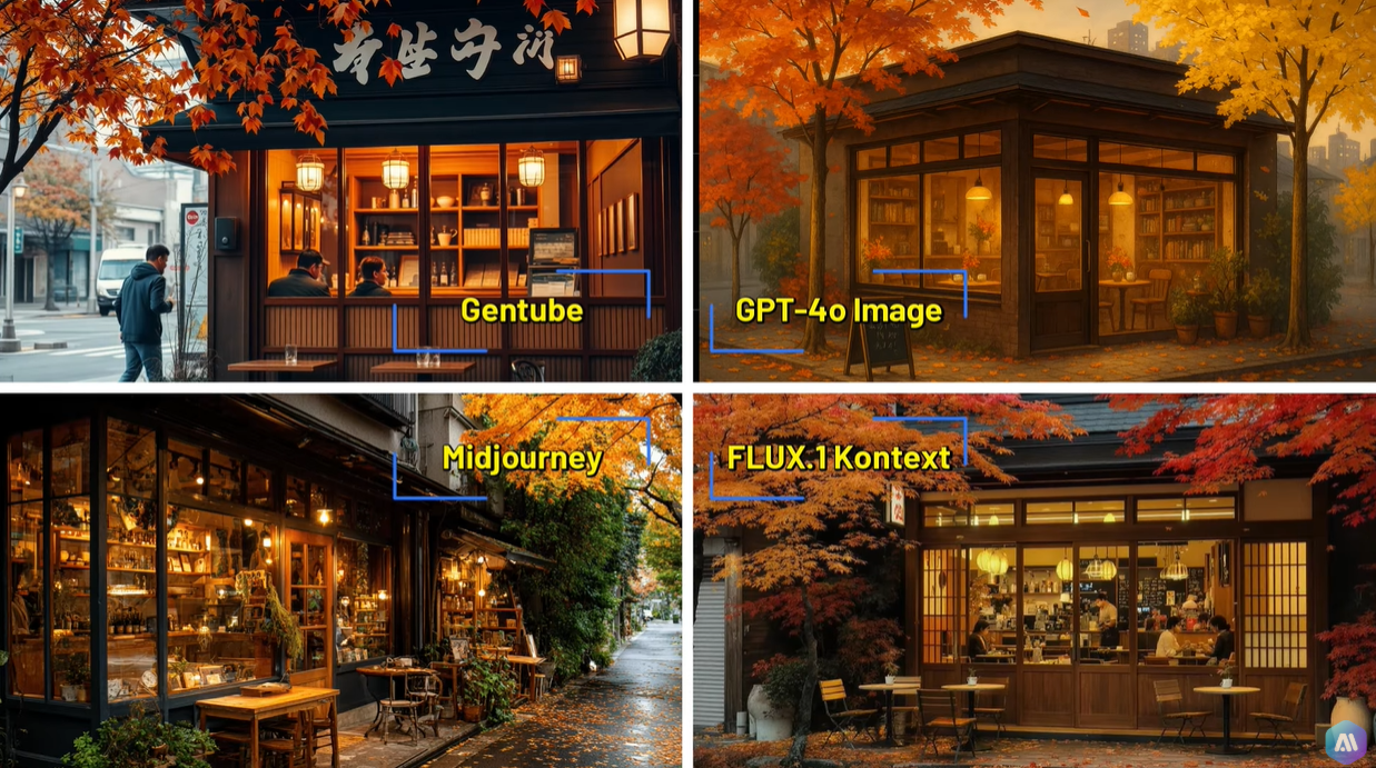 Gentube vs Midjourney vs GPT-4o Image vs FLUX.1 Kontext