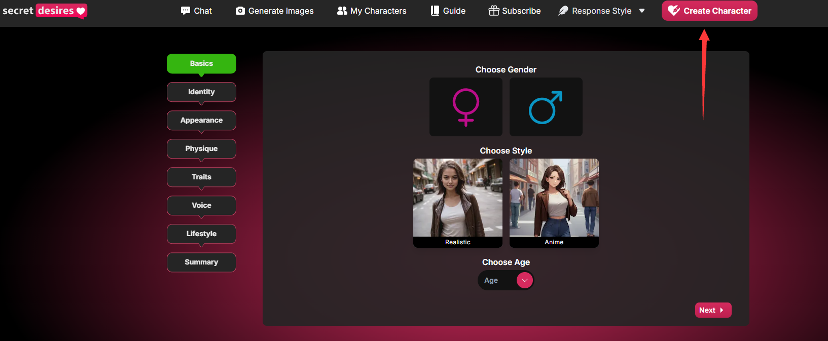  AI girlfriend generator