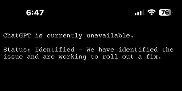 chatgpt is currently unavailable