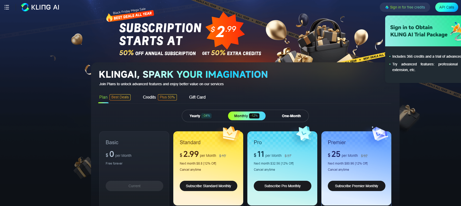 Kling AI Black Friday Discount