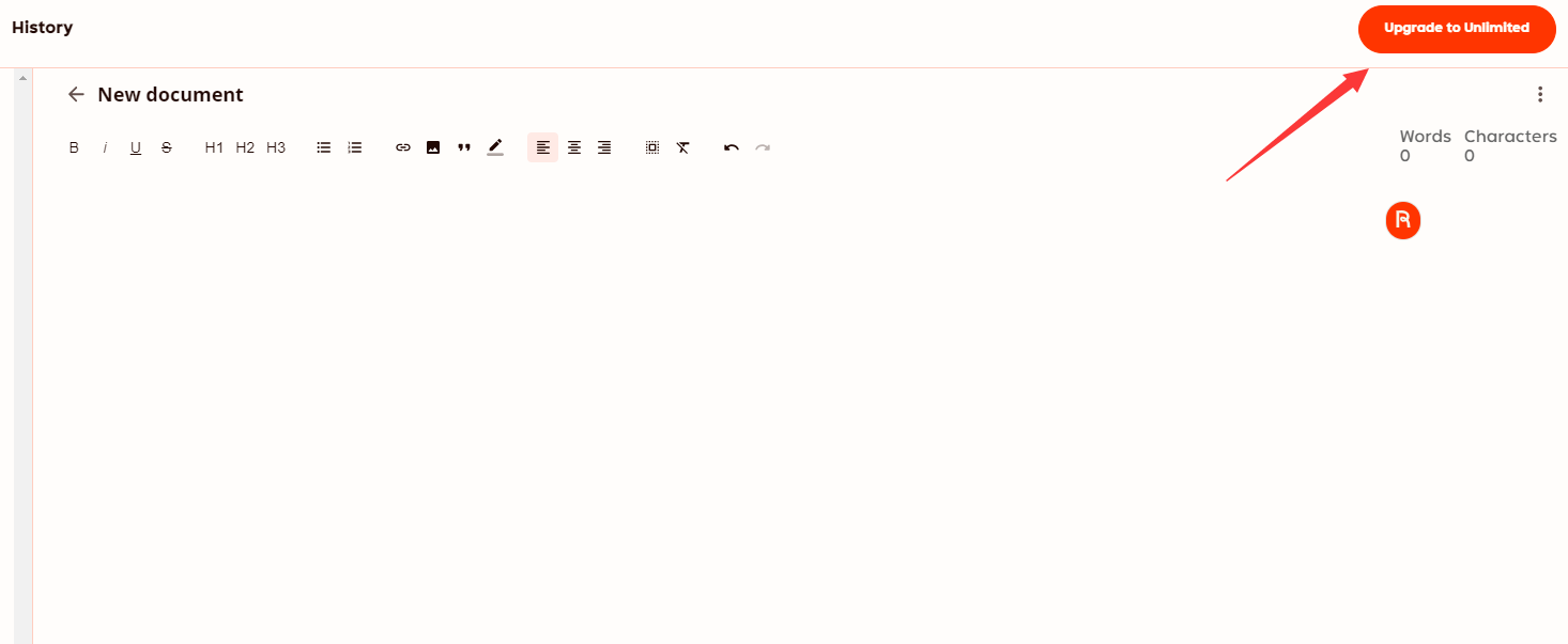 AI writing assistant Rytr
