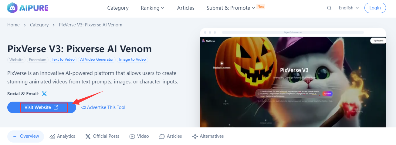 Pixverse AI Venom Challenge
