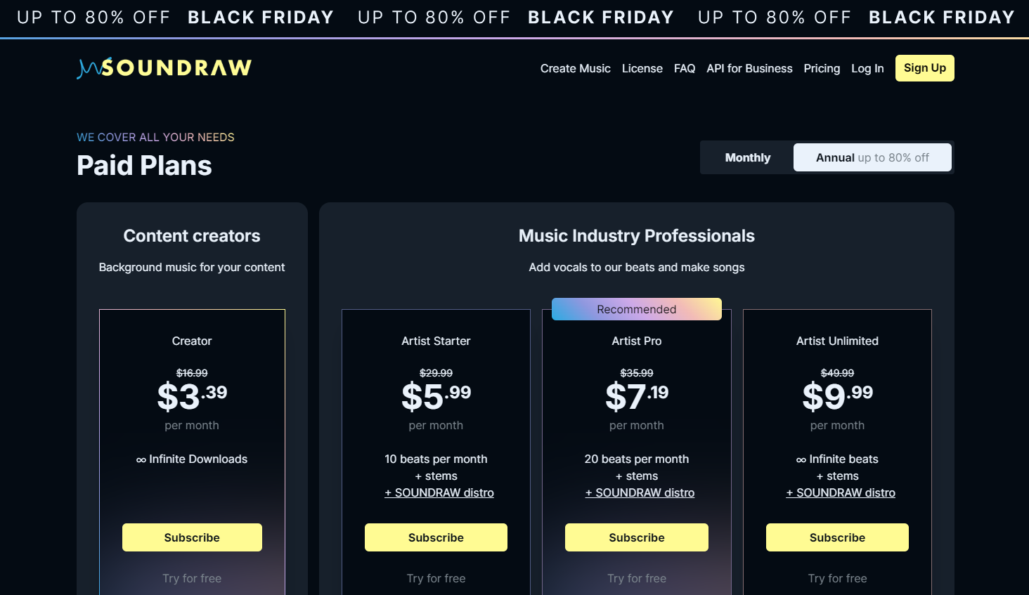 SOUNDRAW Black Friday Discount