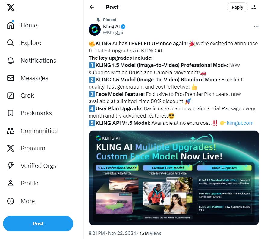 KLING AI 1.5's Latest Update
