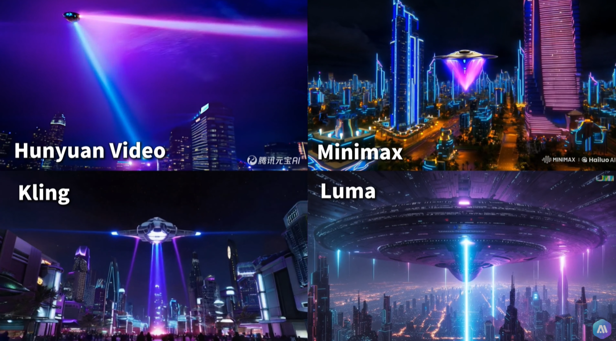 Hunyuan Video vs Kling AI vs Luma AI vs MiniMax Video-01(Hailuo AI) 