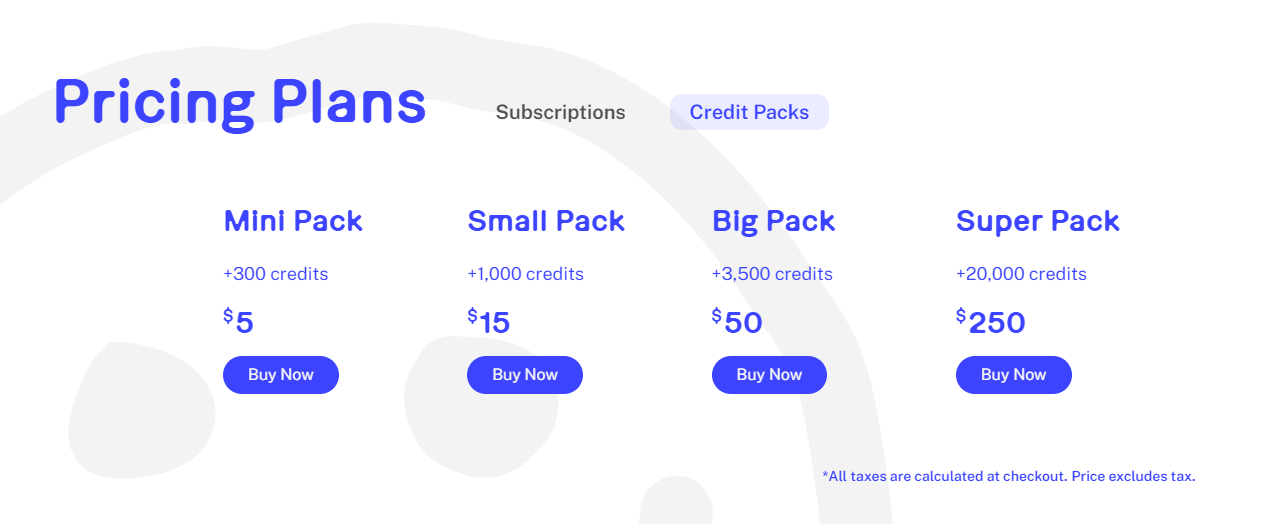Kaiber AI Credit Packs