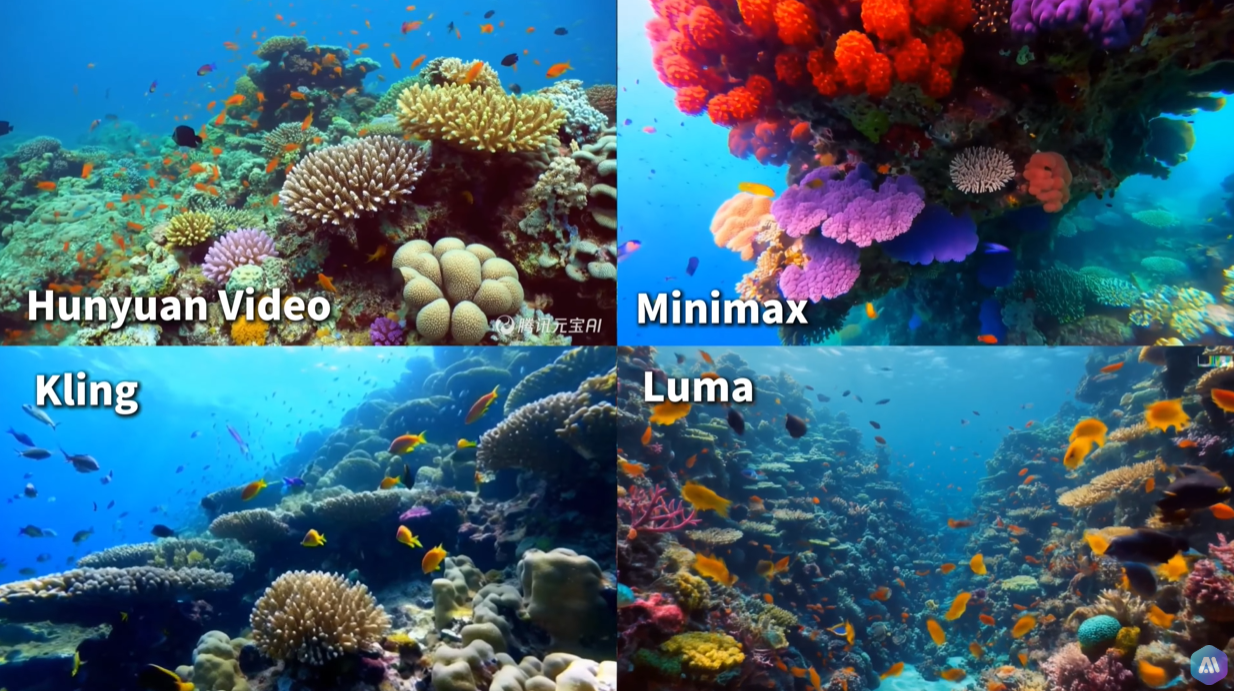 Hunyuan Video vs Kling AI vs Luma AI vs MiniMax Video-01(Hailuo AI) 