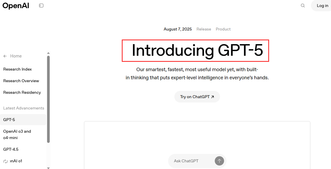 introducing gpt-5