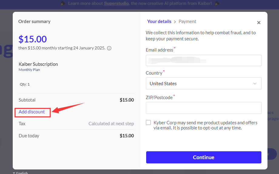 Kaiber AI coupon codes