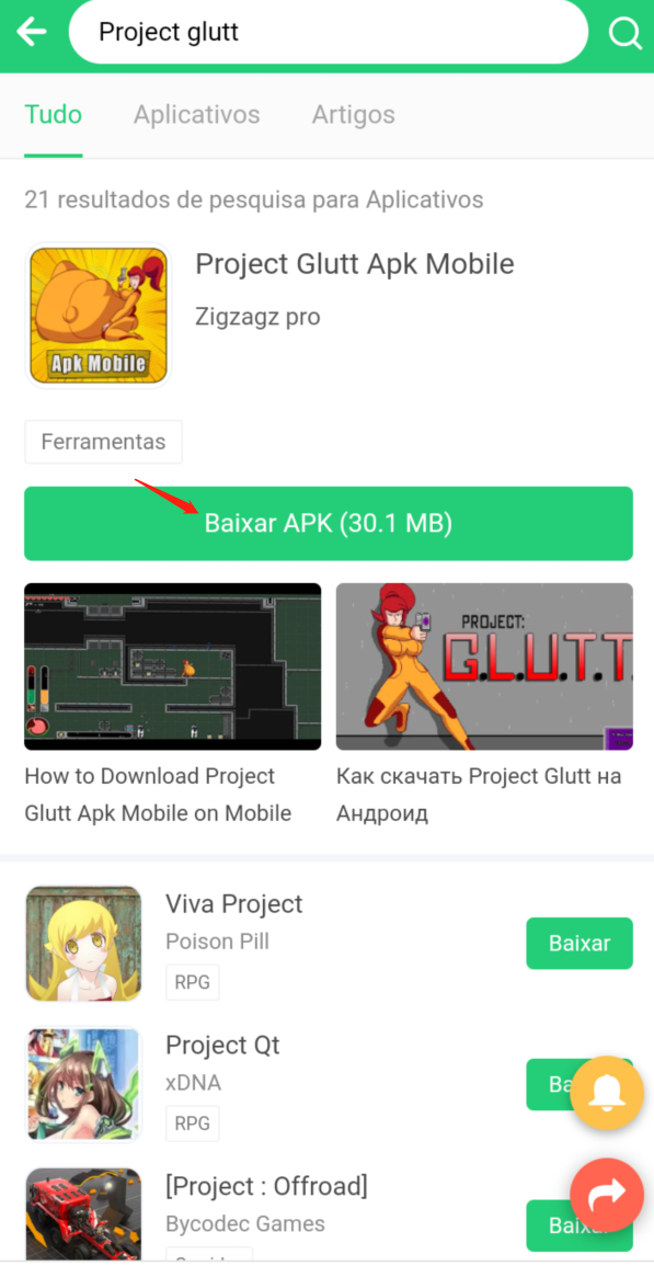 Como baixar Project Glutt no Android