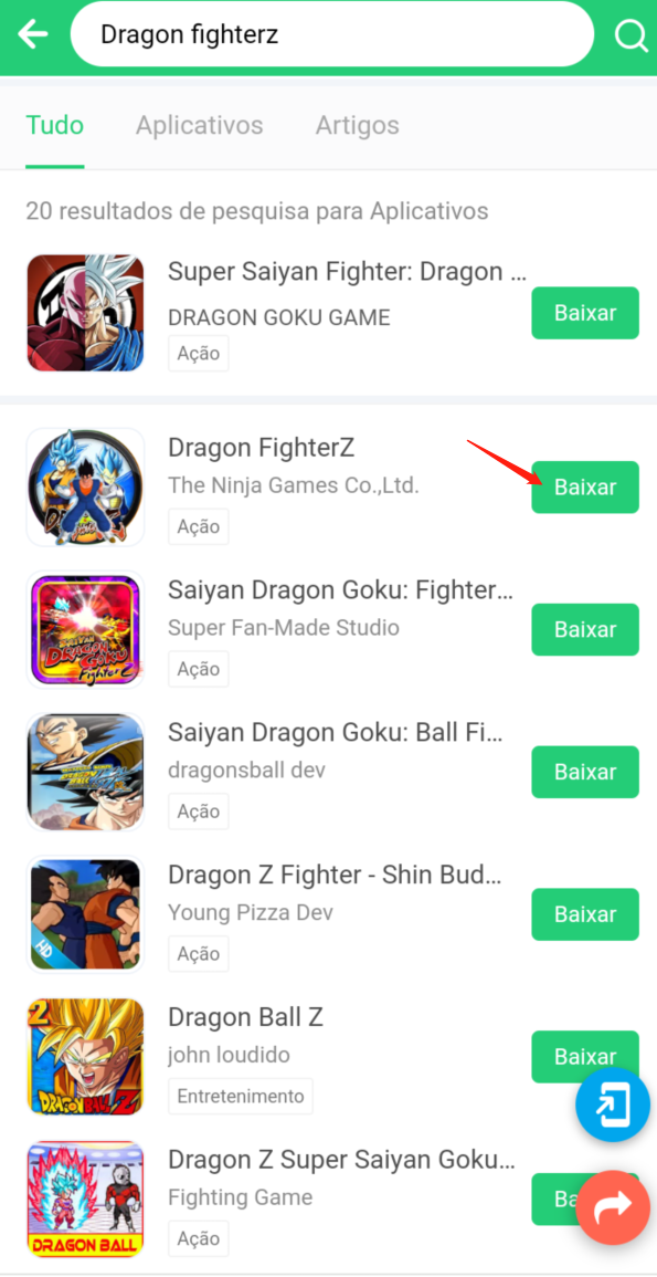 baixar Dragon FighterZ no Android